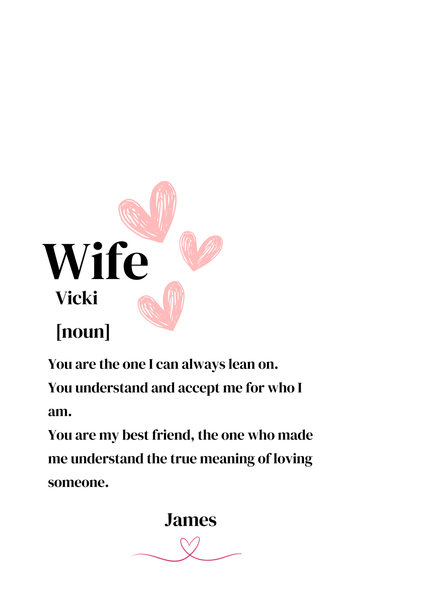Wife Affirmation frame