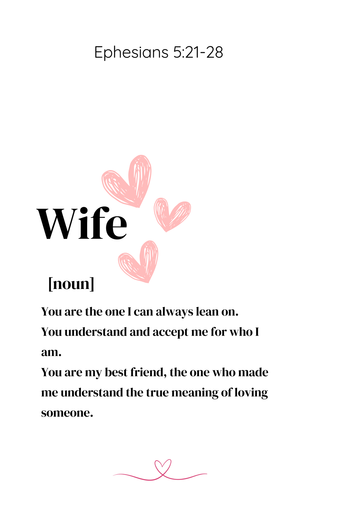 Wife Affirmation frame