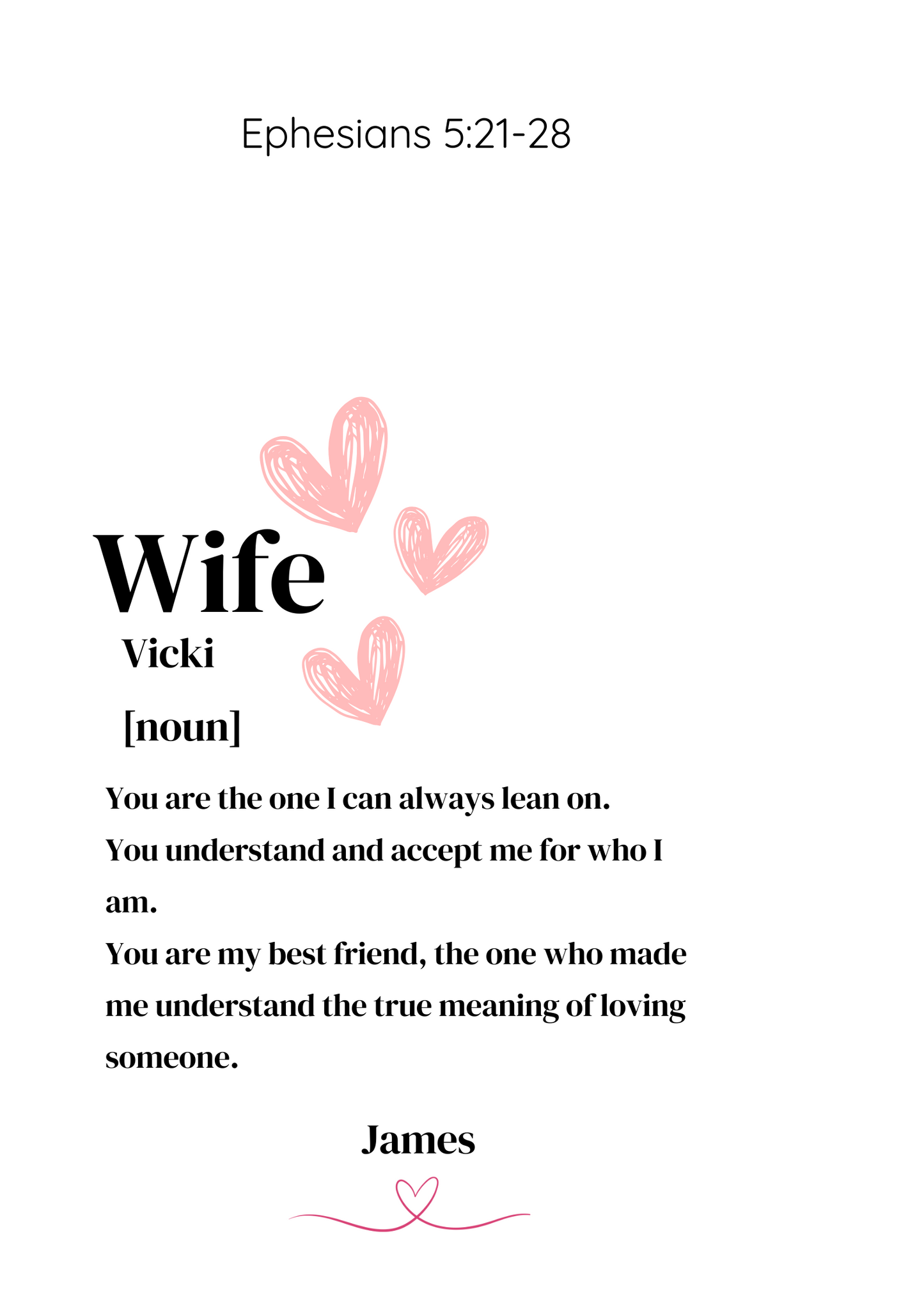 Wife Affirmation frame