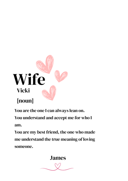 Wife Affirmation frame