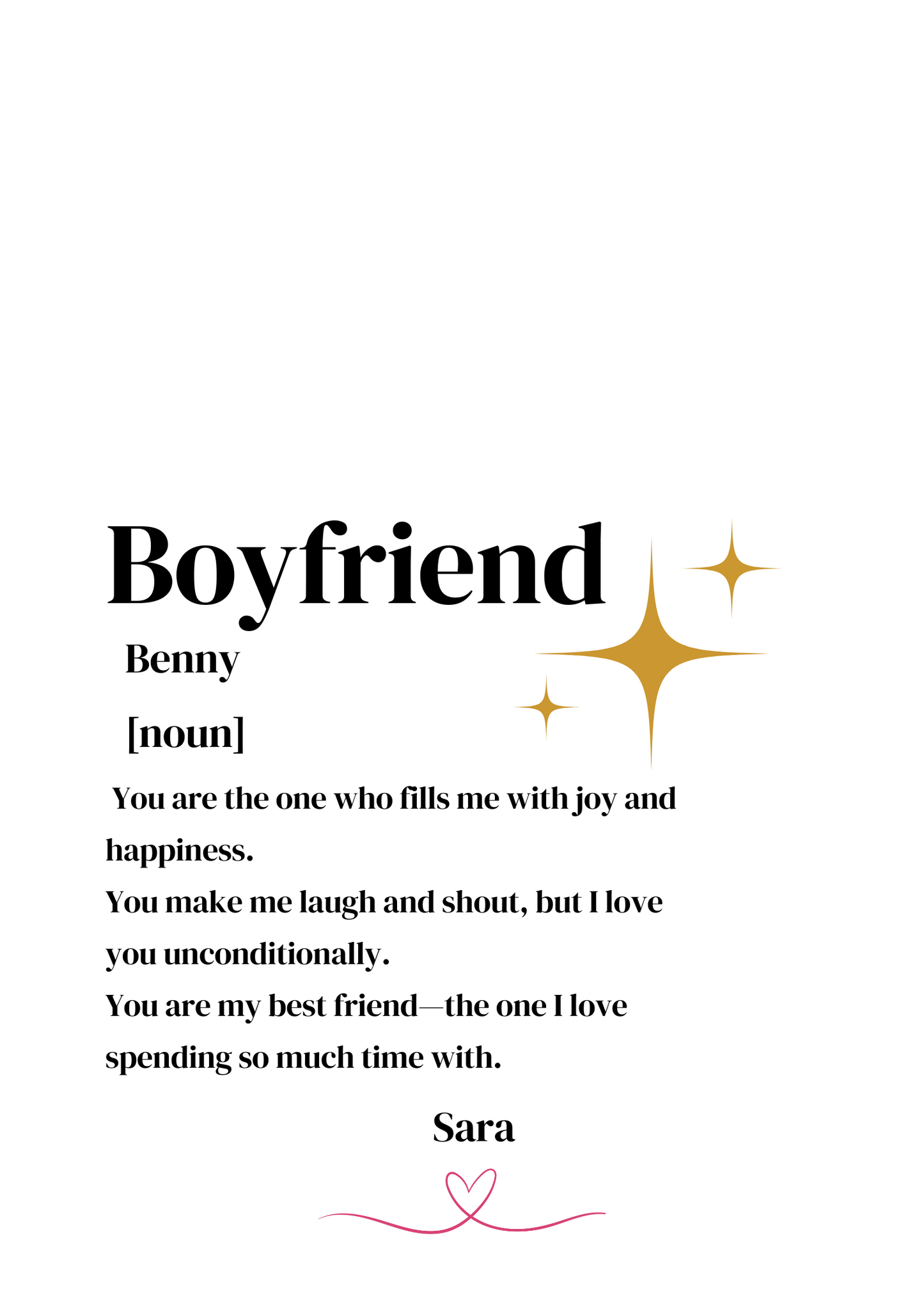 Boyfriend Gift Frame