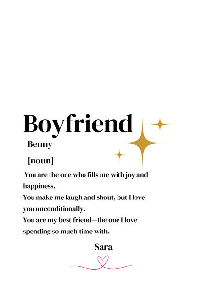 Boyfriend Gift Frame