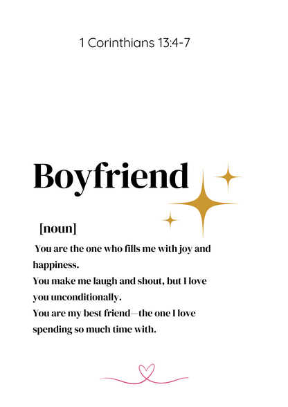 Boyfriend Gift Frame