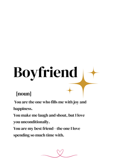 Boyfriend Gift Frame