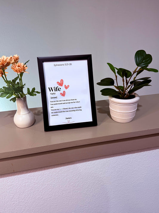 Wife Affirmation frame